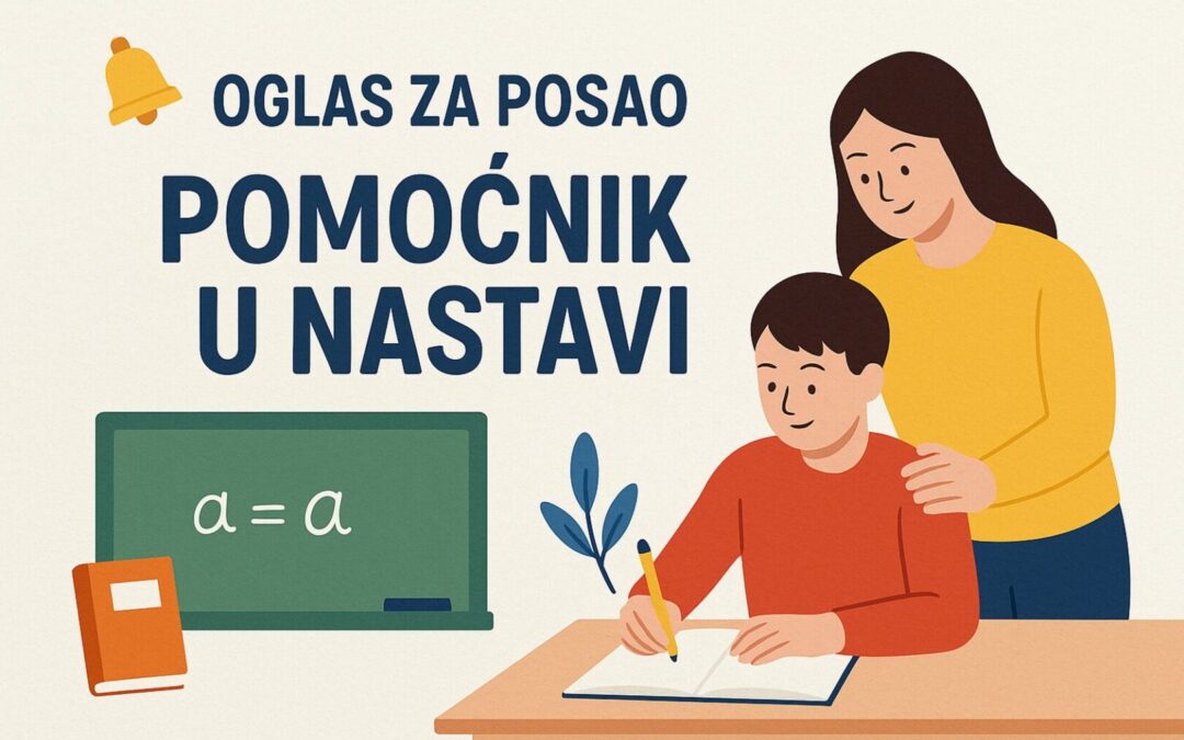 Javni poziv za pomoćnike u nastavi